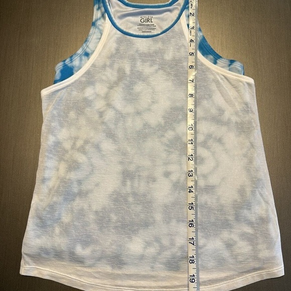 EUC Athleta Girl Perfect Pair Tank Blue RD 288220 Size Medium 8-10 - Picture 3 of 8